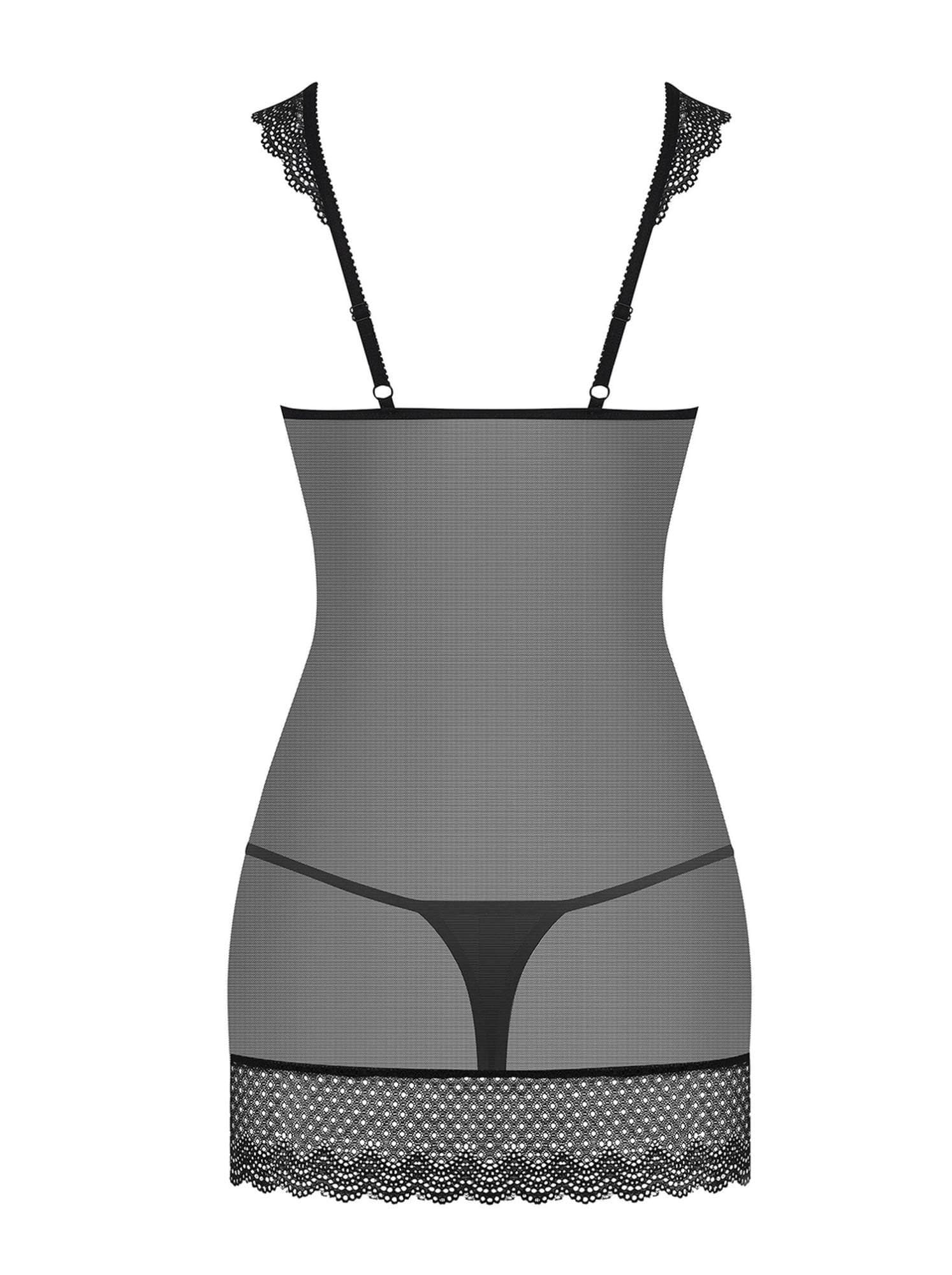 Bielizna-857-CHE-1 koszulka i stringi  S/M