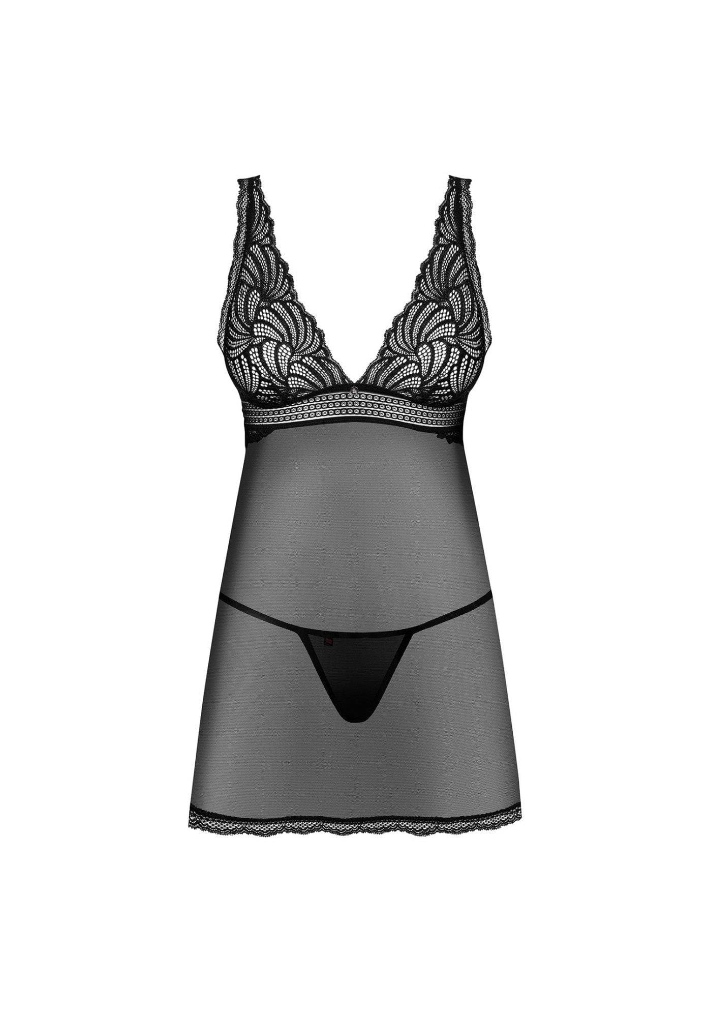Sweetia babydoll i stringi czarna      XS/S