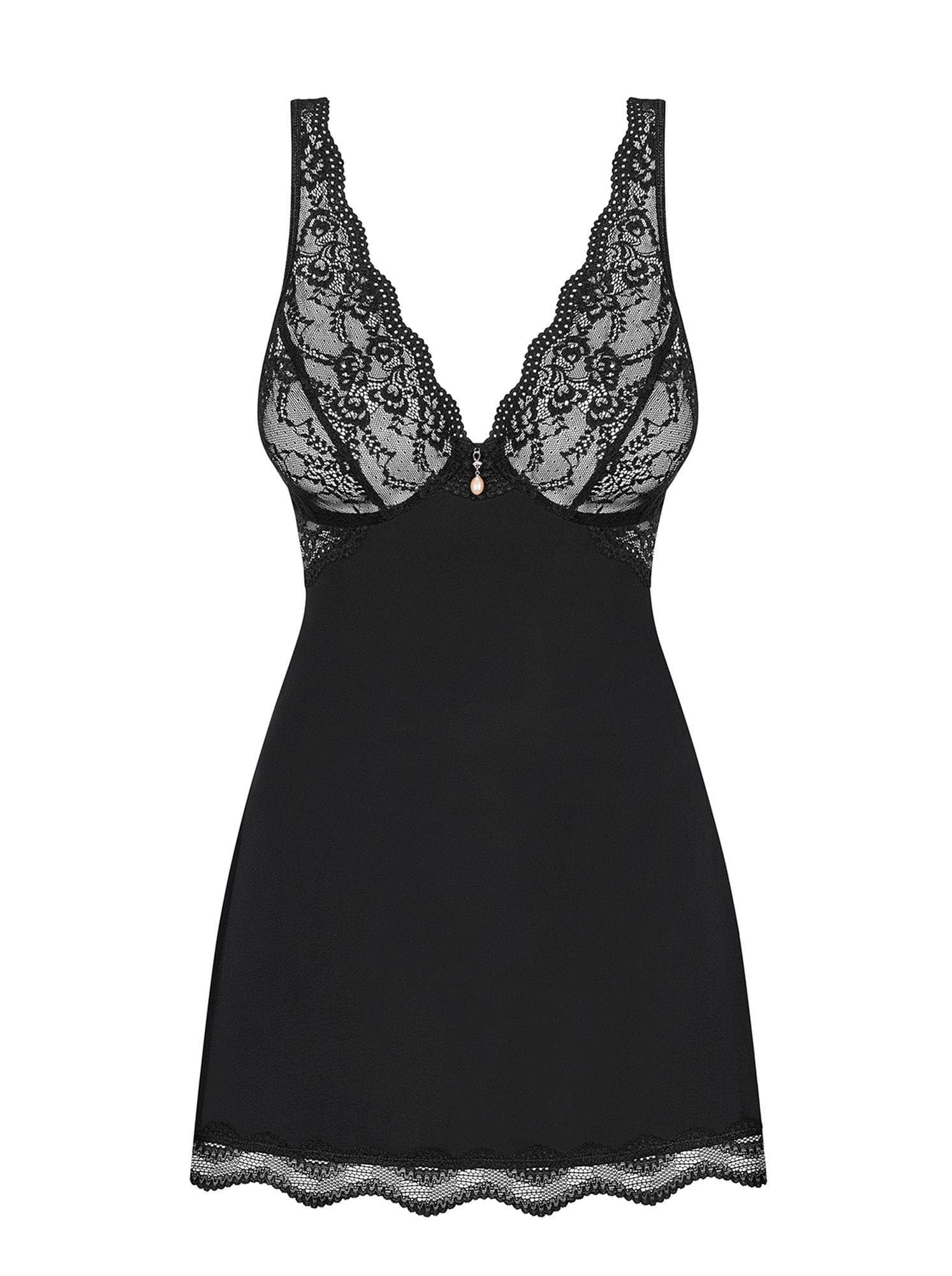 Bielizna-Luvae babydoll i stringi Czarny  XS/S