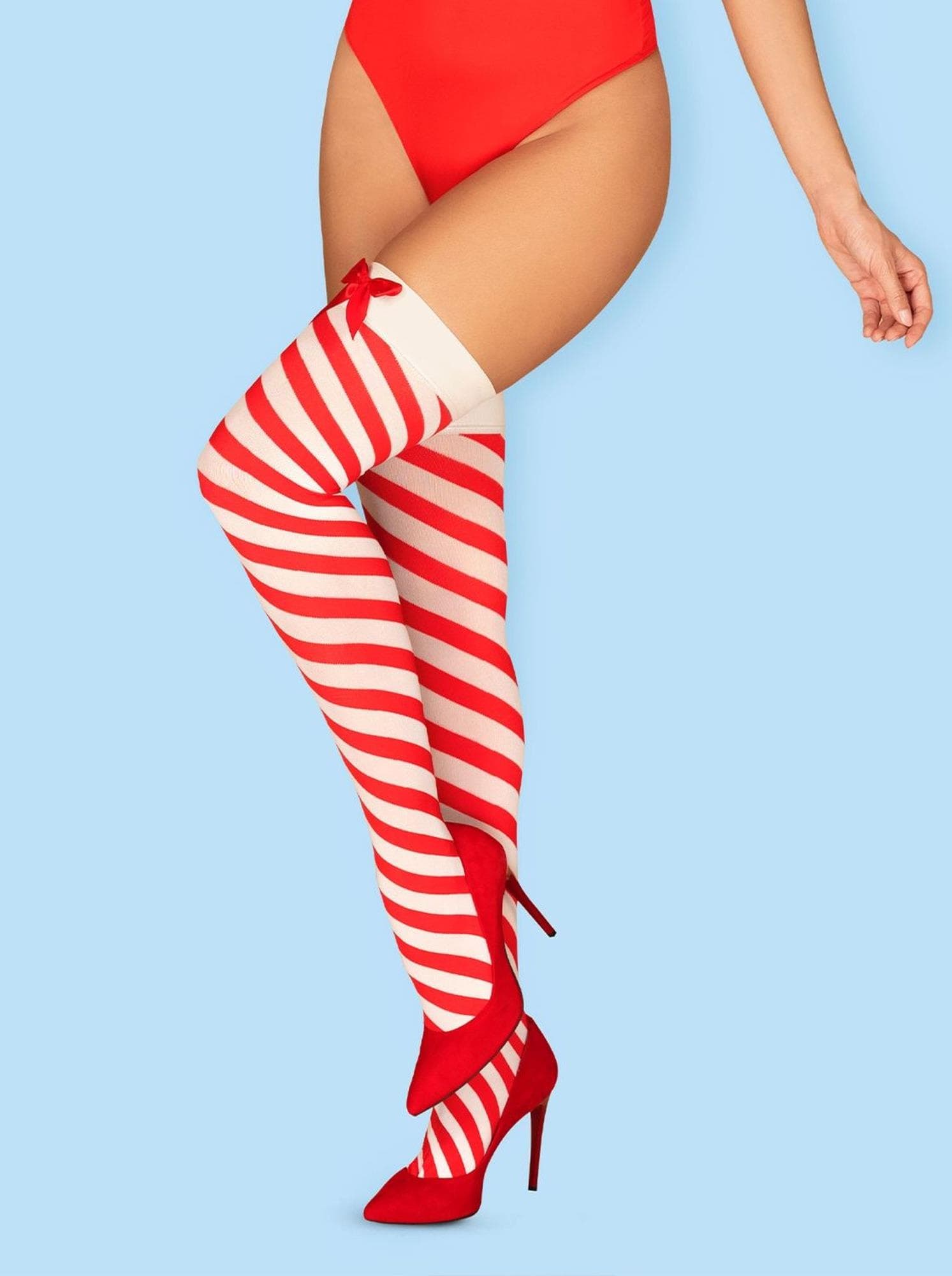 Bielizna-Kissmas pończochy czerwone  S/M