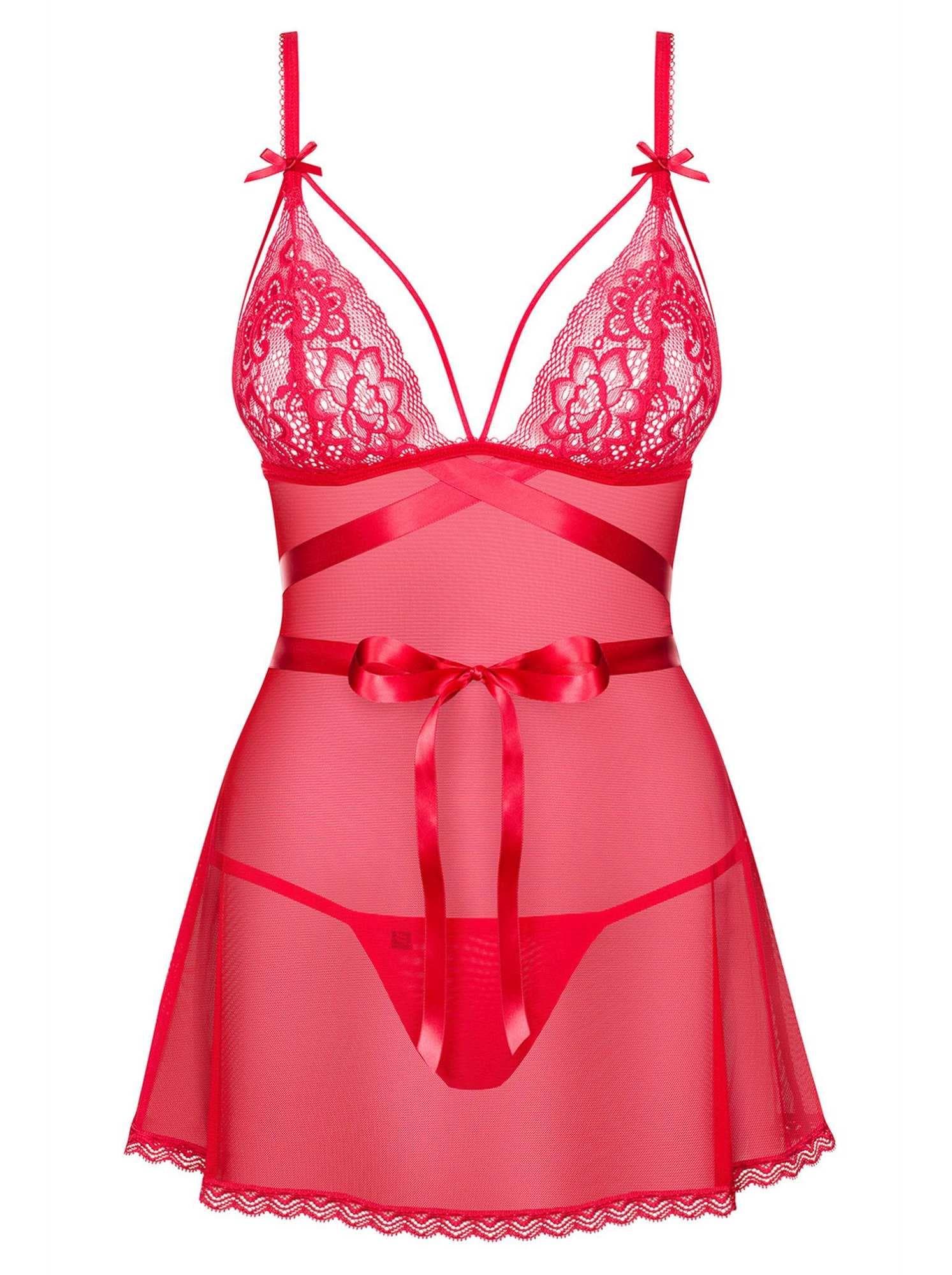 Bielizna-Lovlea babydoll czerwona  S/M