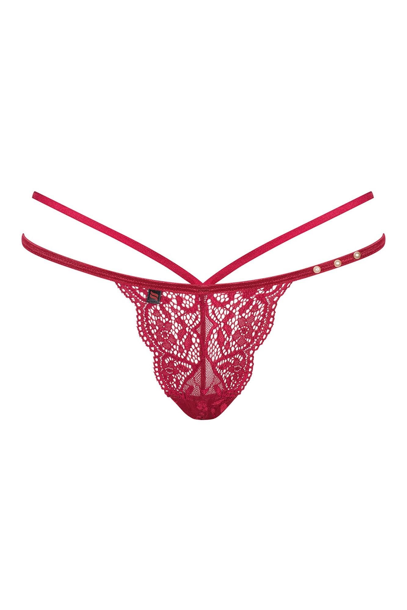 Bielizna-Ivetta stringi czerwone L/XL