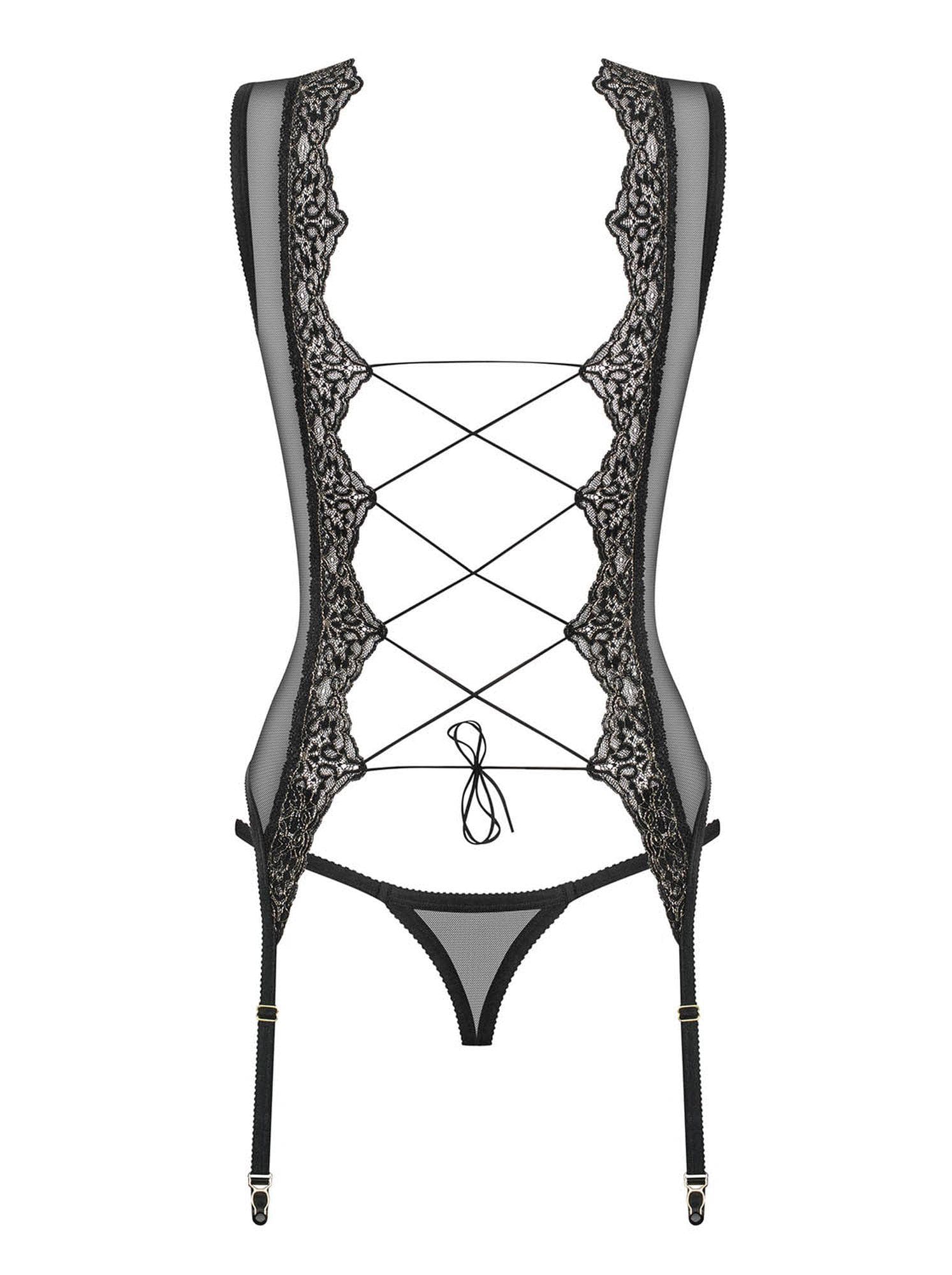Bielizna-Meshlove gorset i stringi