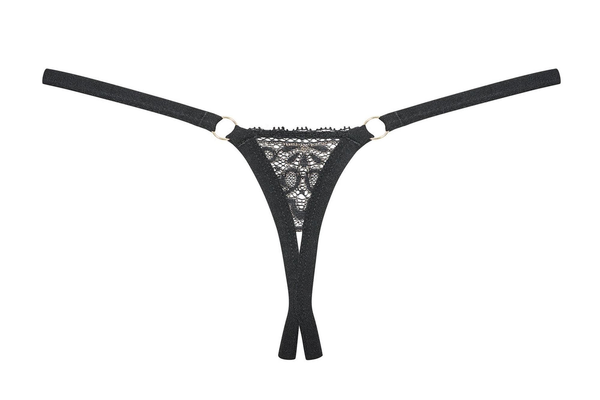 Bielizna-Meshlove stringi otwarte L/XL