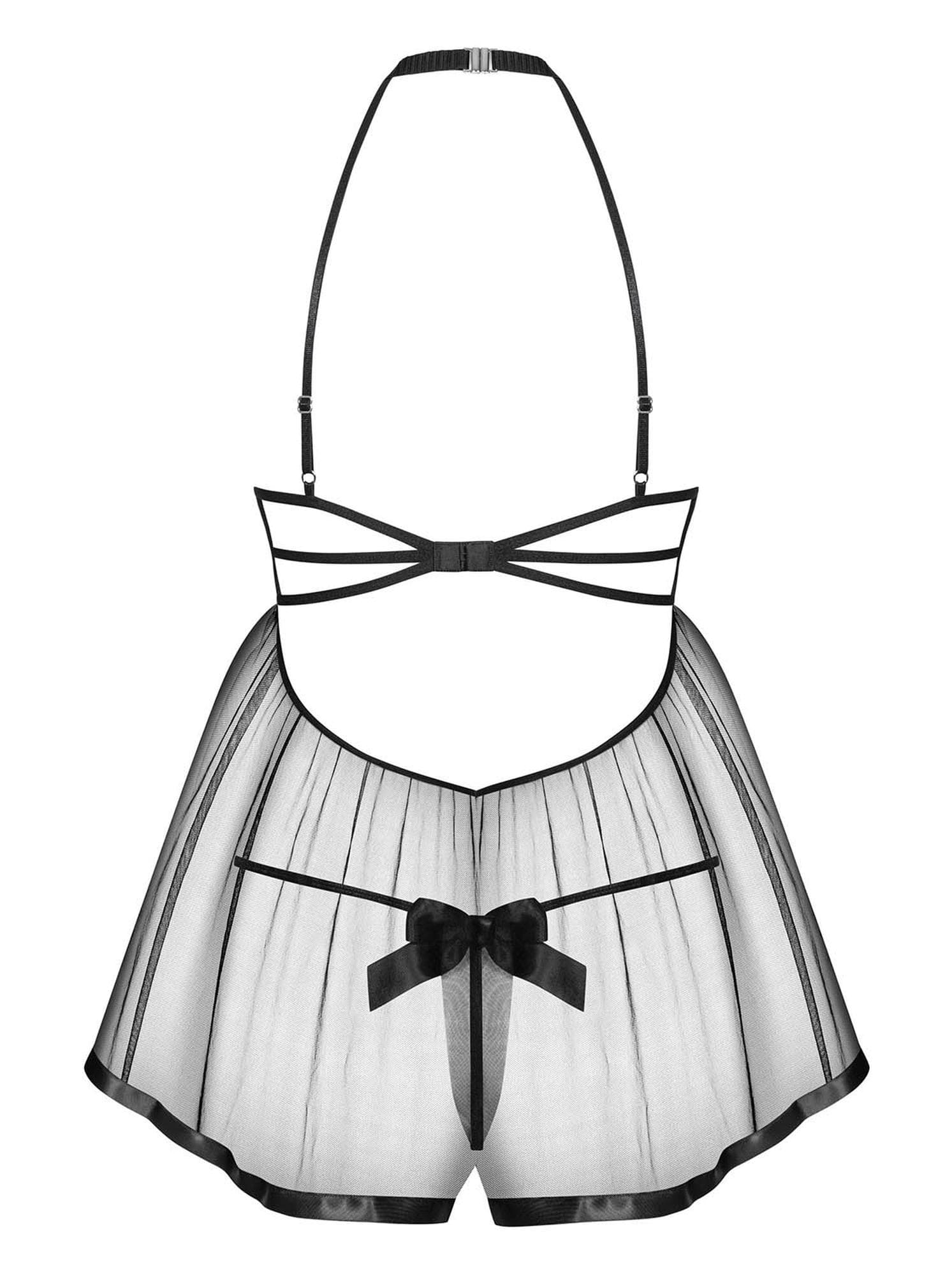 Bielizna-Delishya babydoll i stringi czarna  S/M