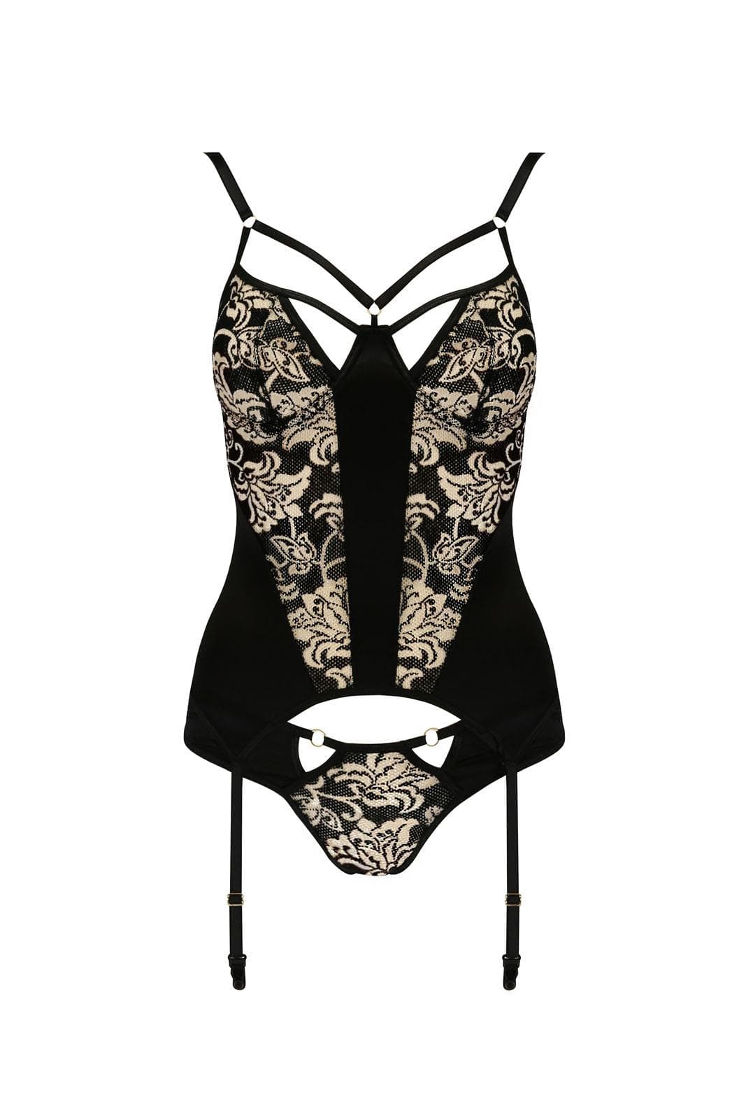 Bielizna-VICTORIA CORSET black L/XL - Casmir