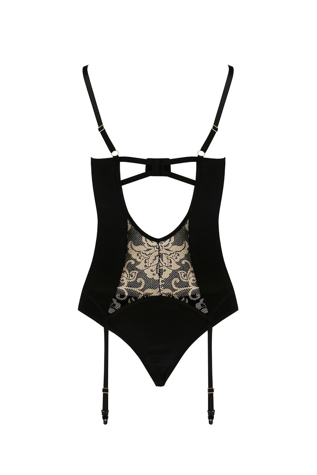 Bielizna-VICTORIA CORSET black L/XL - Casmir